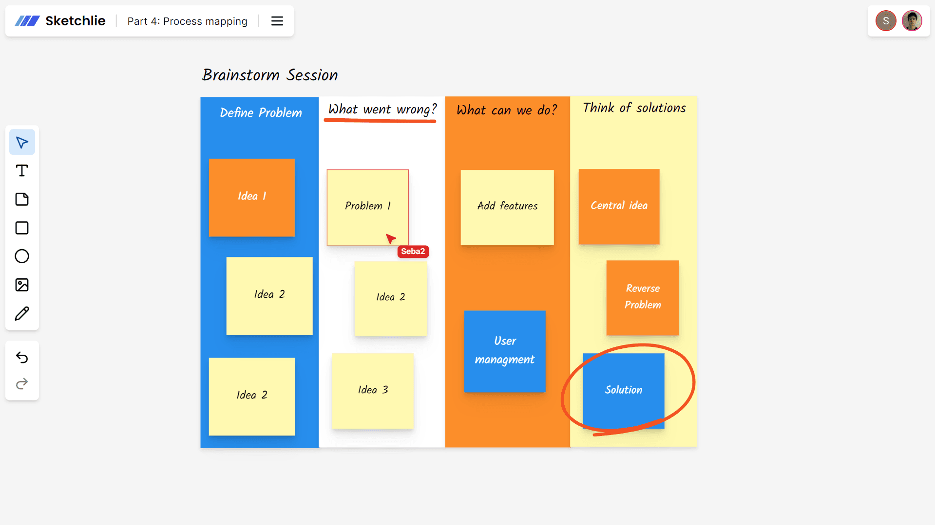 Unique experience on virtual whiteboard