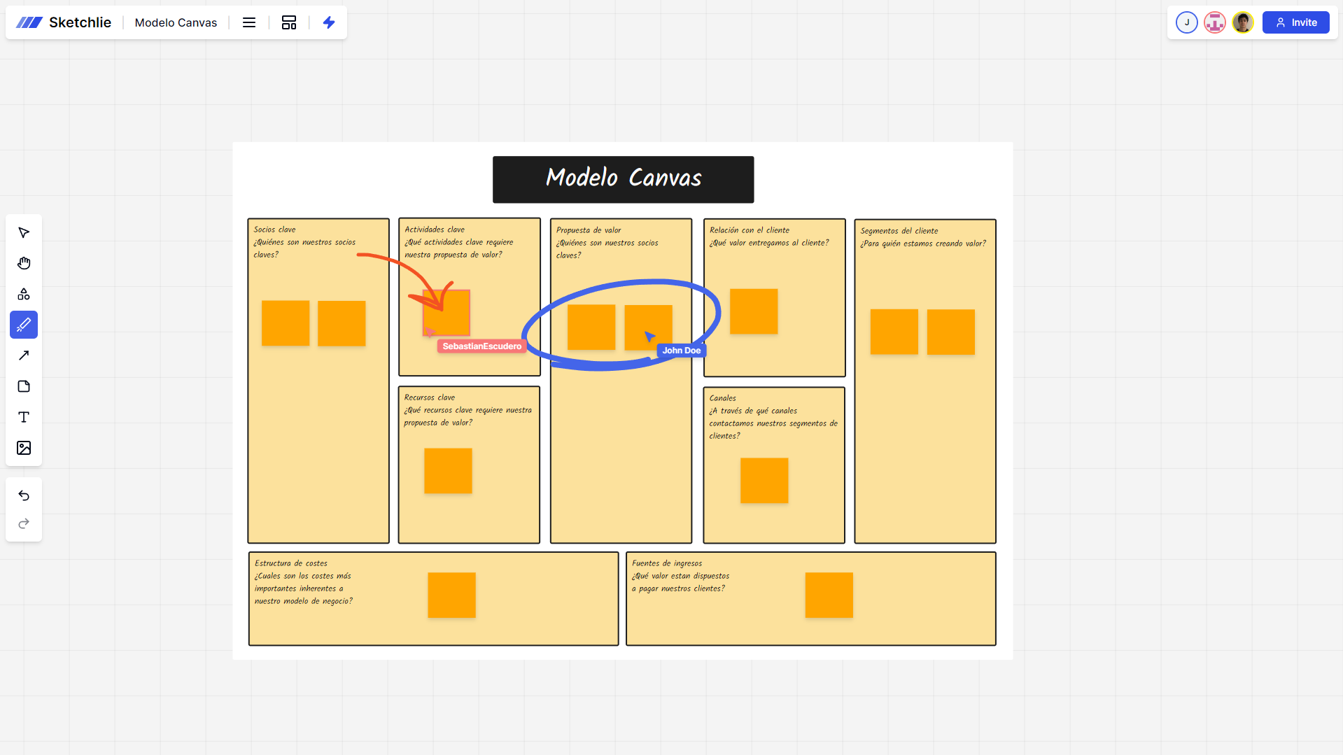 Collaboration on online whiteboard